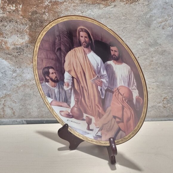 The Last Supper Plate Robert T Barrett  Life of Christ Bradford Exchange 1994 - Picture 12 of 12
